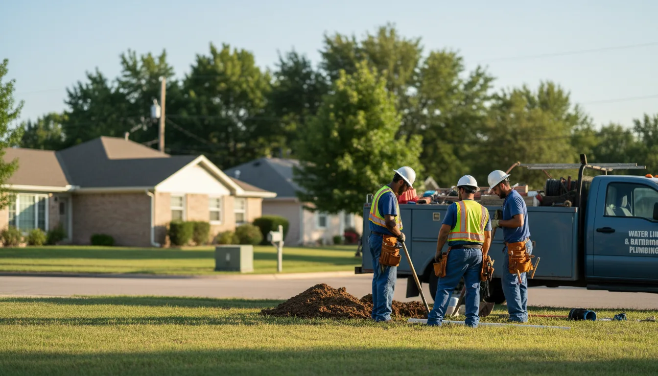 Residential water line and bathroom plumbing service in Section, AL